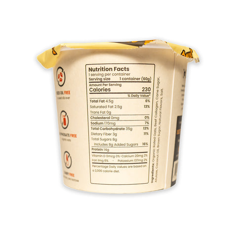 Beef Collagen Protein Oatmeal – Maple Oatmeal (12-Pack)