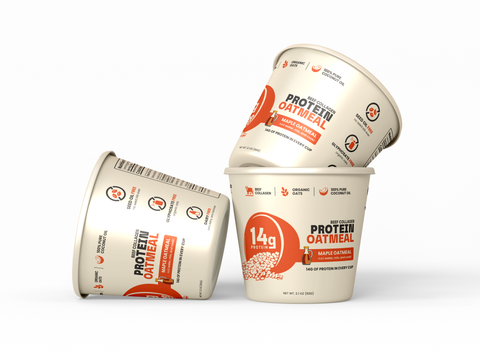 Beef Collagen Protein Oatmeal – Maple Oatmeal (12-Pack)