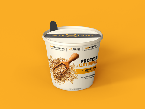 Beef Cakes Protein Oatmeal in a Cup